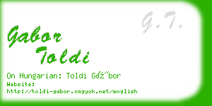 gabor toldi business card